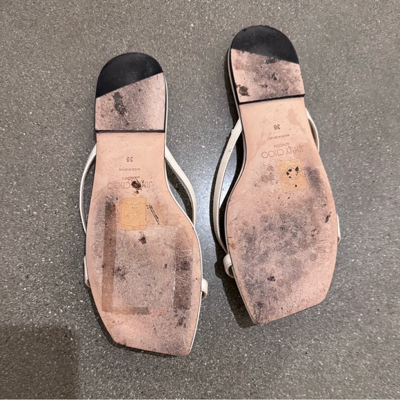 Jimmy Choo Maelie White Sandal 38 - Picture 8 of 8